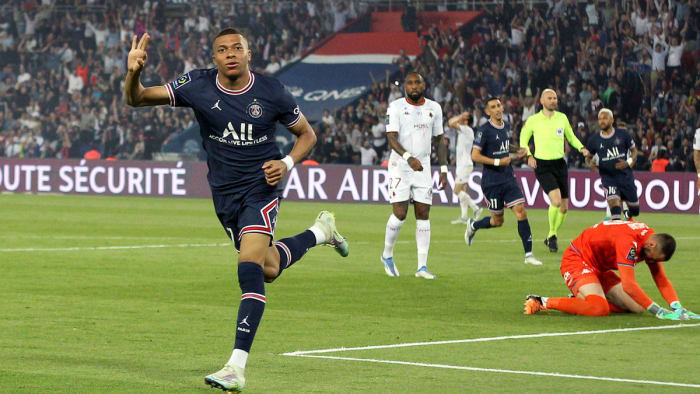 Kylian Mbappe scores a hat trick for PSG